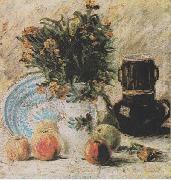 Vincent Van Gogh Vase with Flowers, Coffeepot and Fruit Spain oil painting artist